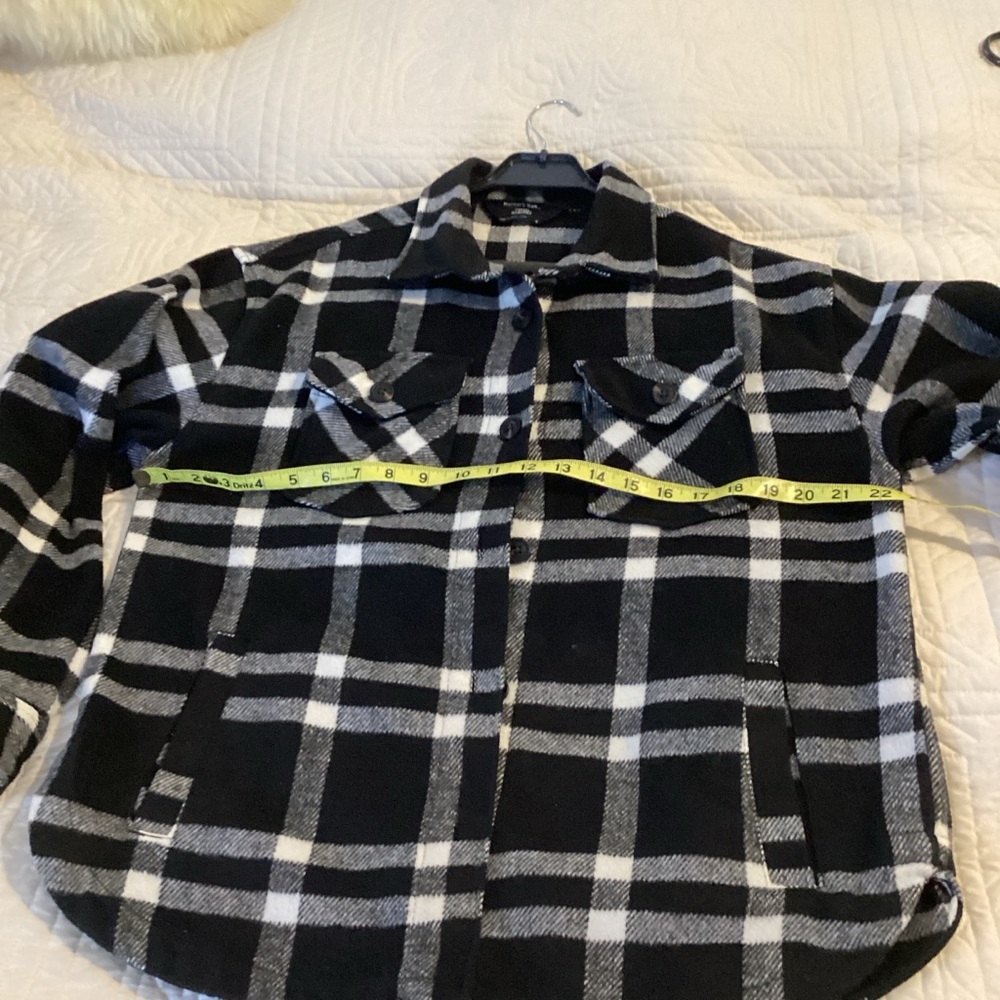 Classic Black and White Kids' Plaid Button-Down Shirt